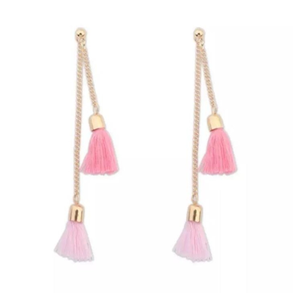 Double Tassel Earrings - Picture 8 of 8